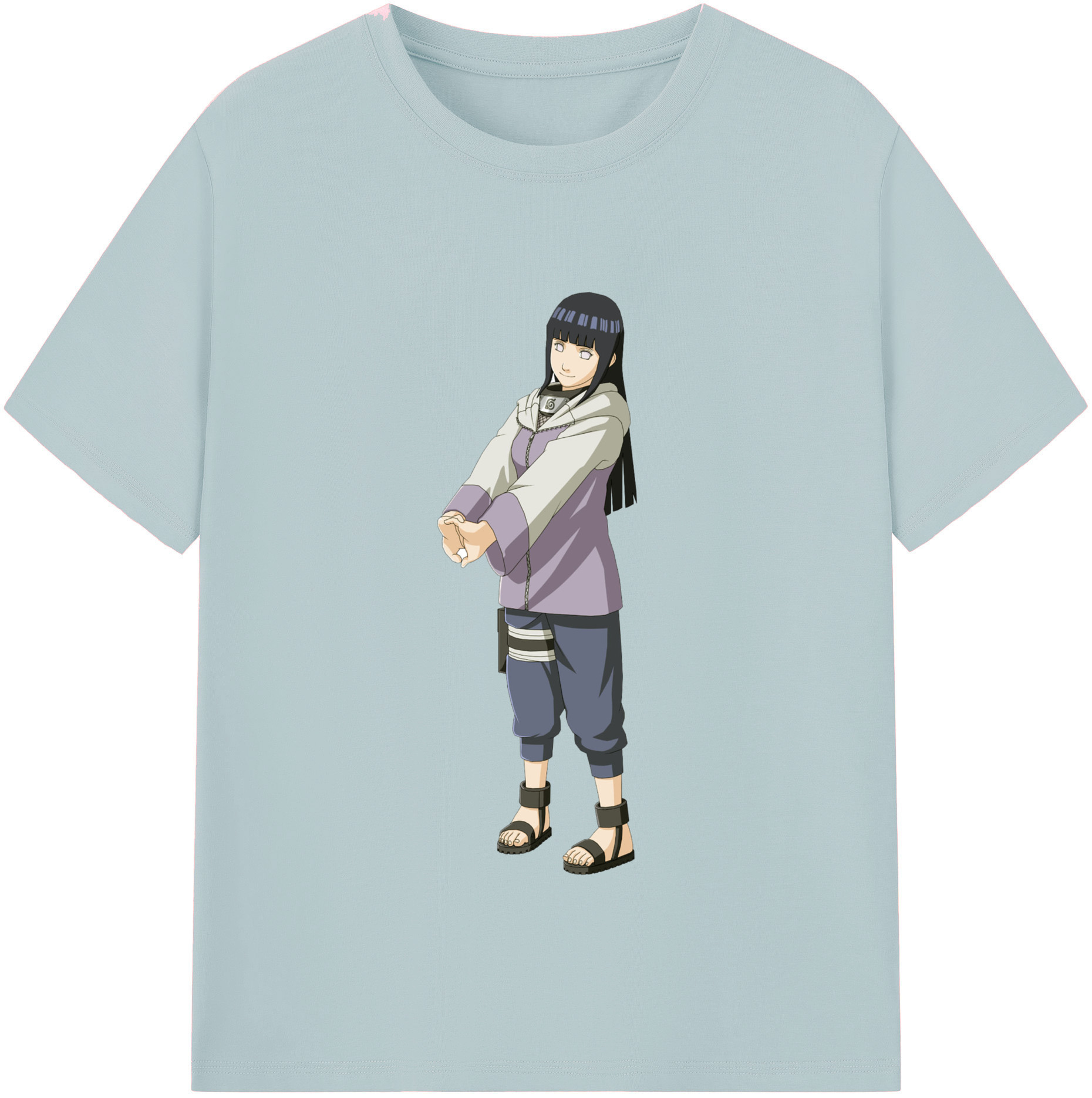 （画像用） NARUTO -ナルト- 日向ヒナタ Hyūga Hinata 綿100％半袖Tシャツ（フロントプリント）